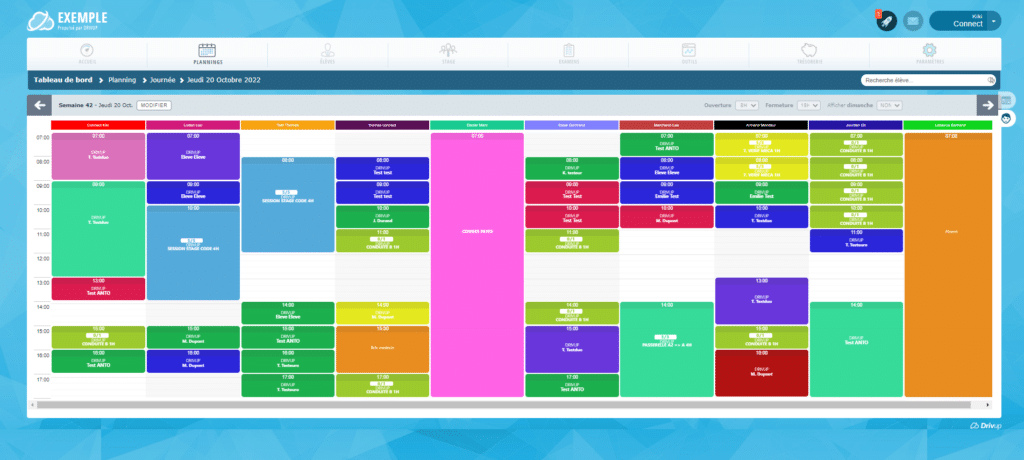 Drivup Connect - Un planning complet évolutif